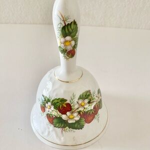 Hammersley Vintage Porcelain Strawberry Hand Bell